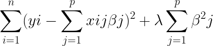 ridge regression equation